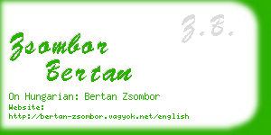 zsombor bertan business card